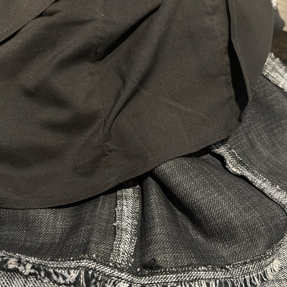 Rebecca Taylor Women’s 8 Sleeveless Slub Suiting Gray Drop Waist Dress Frayed - Picture 6 of 7